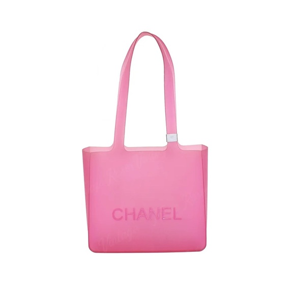 Authentic CHANEL Jelly Logo Tote - Picture 1 of 17